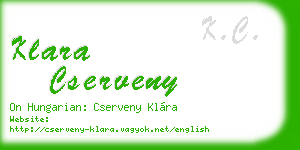 klara cserveny business card